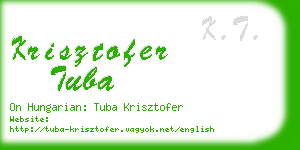 krisztofer tuba business card